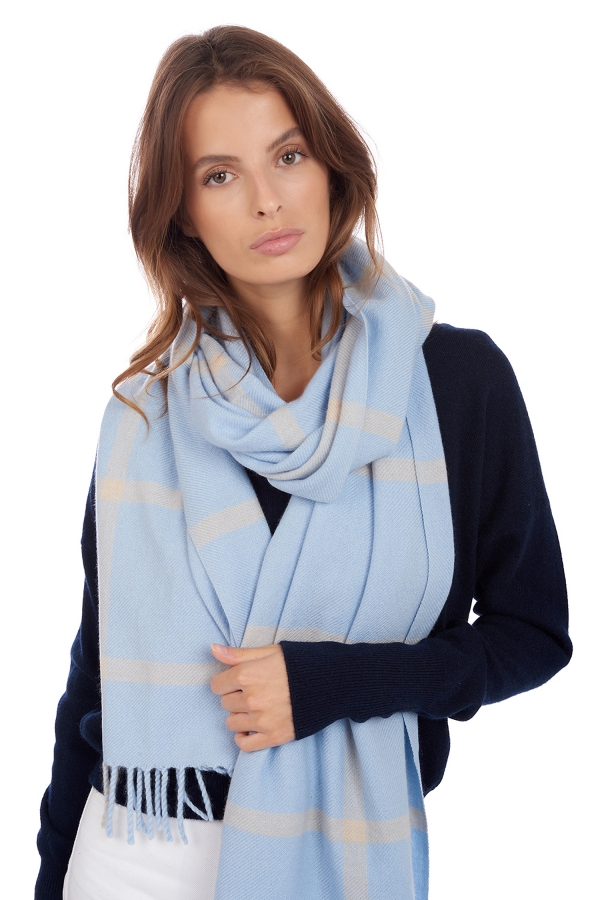 Cashmere accessories scarf mufflers amsterdam bayou vintage beige chine 50 x 210 cm