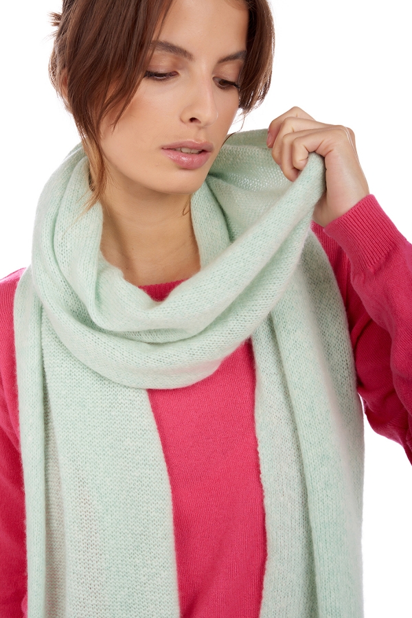 Cashmere accessories scarf mufflers byblos celadon 220 x 38 cm