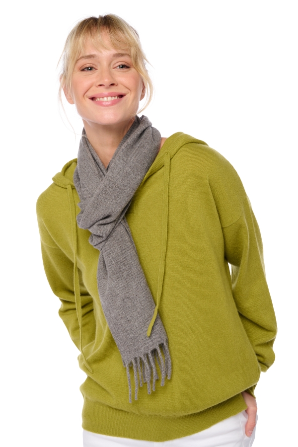 Cashmere accessories scarf mufflers kazu170 dove chine 170 x 25 cm
