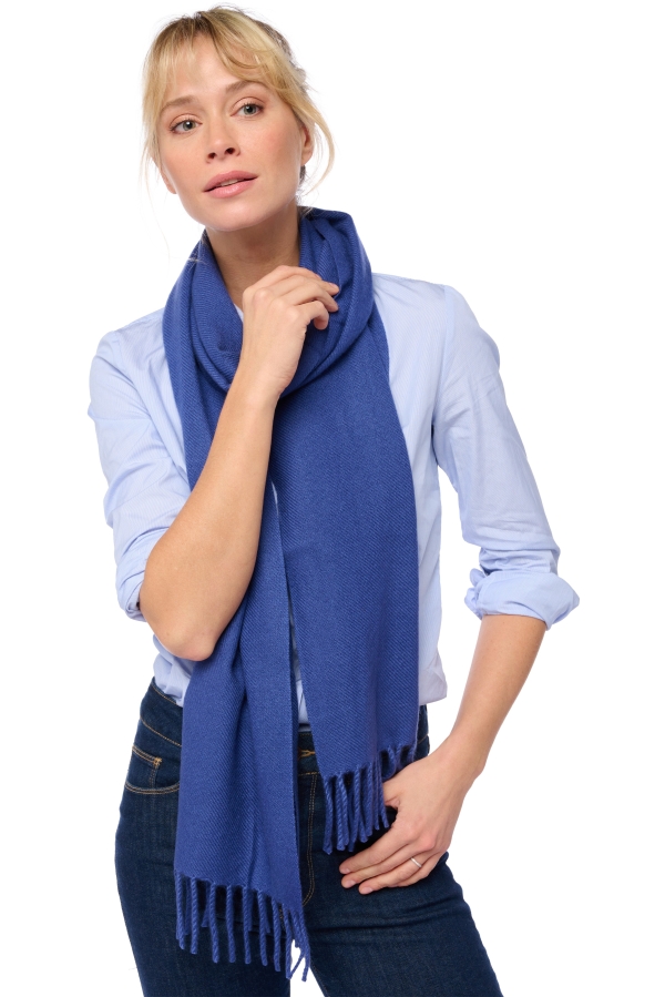 Cashmere accessories scarf mufflers kazu200 twilight blue 200 x 35 cm