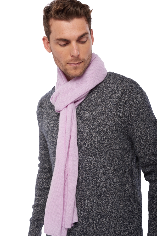 Cashmere accessories scarf mufflers miaou lilas 210 x 38 cm