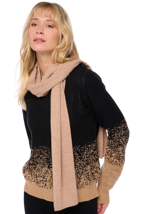 Cashmere accessories scarf mufflers ozone almondine 160 x 30 cm