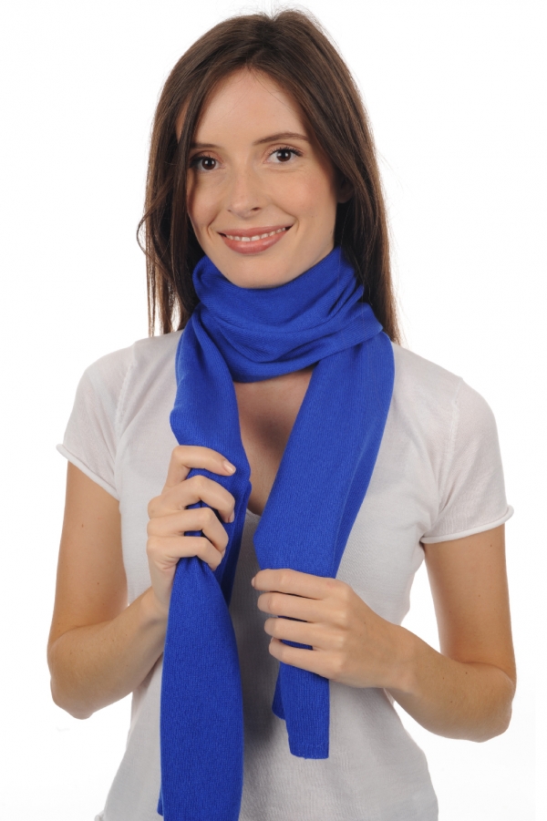 Cashmere accessories scarf mufflers ozone lapis blue 160 x 30 cm