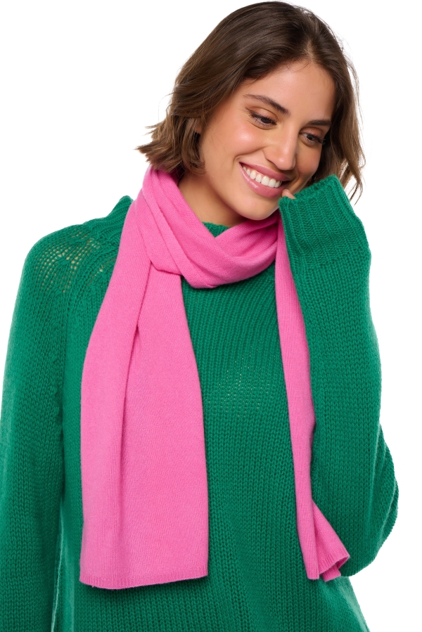 Cashmere accessories scarf mufflers ozone pink castle 160 x 30 cm