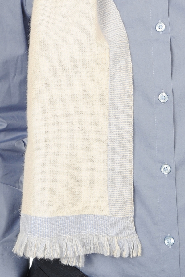 Cashmere accessories scarf mufflers tonnerre kentucky blue pristine 180 x 24 cm