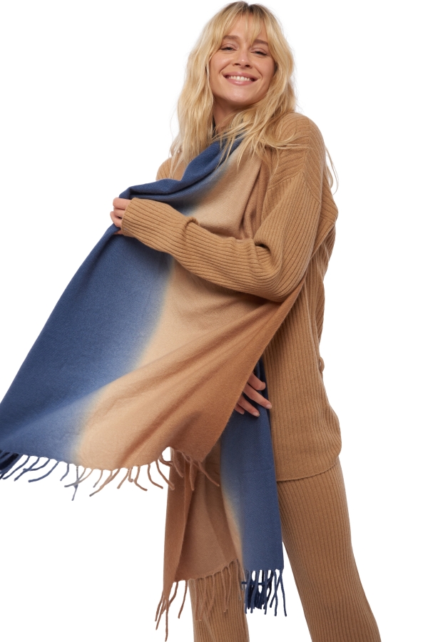 Cashmere accessories scarf mufflers vaasa camel dress blue 200 x 70 cm