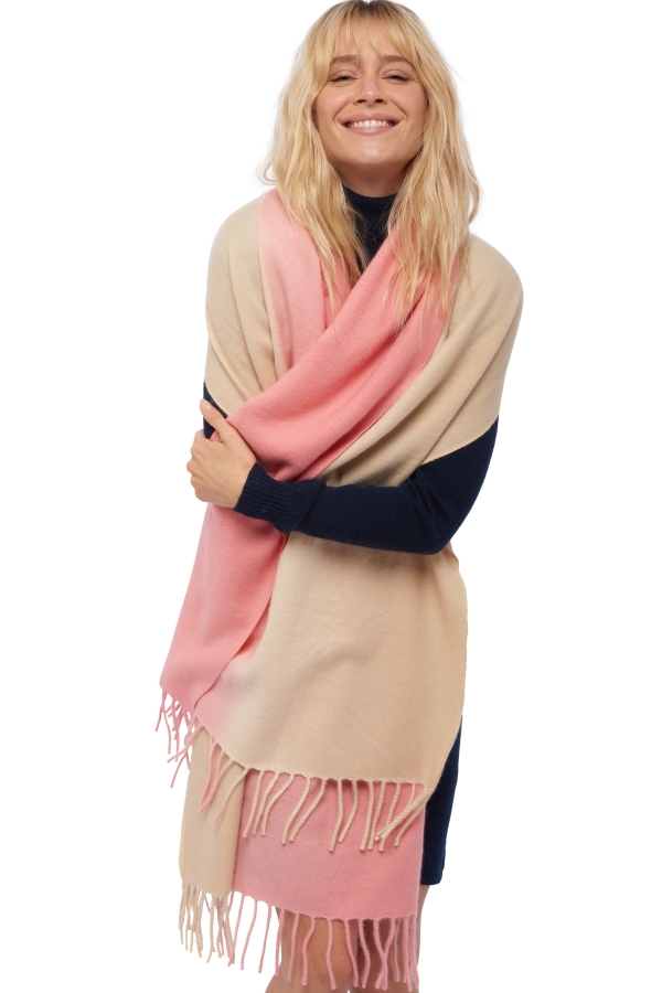 Cashmere accessories scarf mufflers vaasa natural beige peach 200 x 70 cm