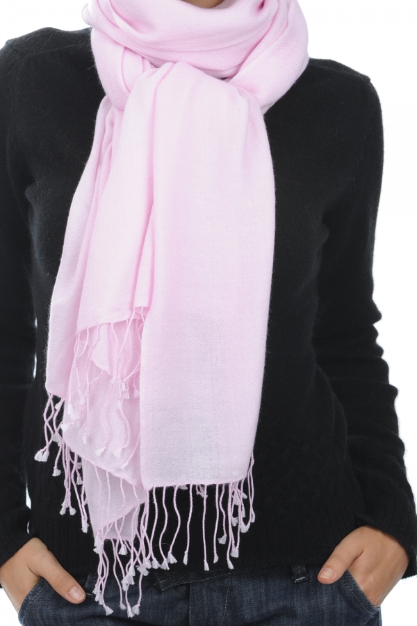 Cashmere accessories shawls diamant shinking violet 201 cm x 71 cm
