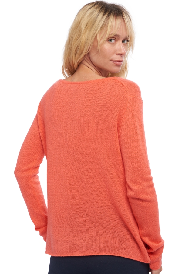 Cashmere ladies basic sweaters at low prices flavie coral 2xl