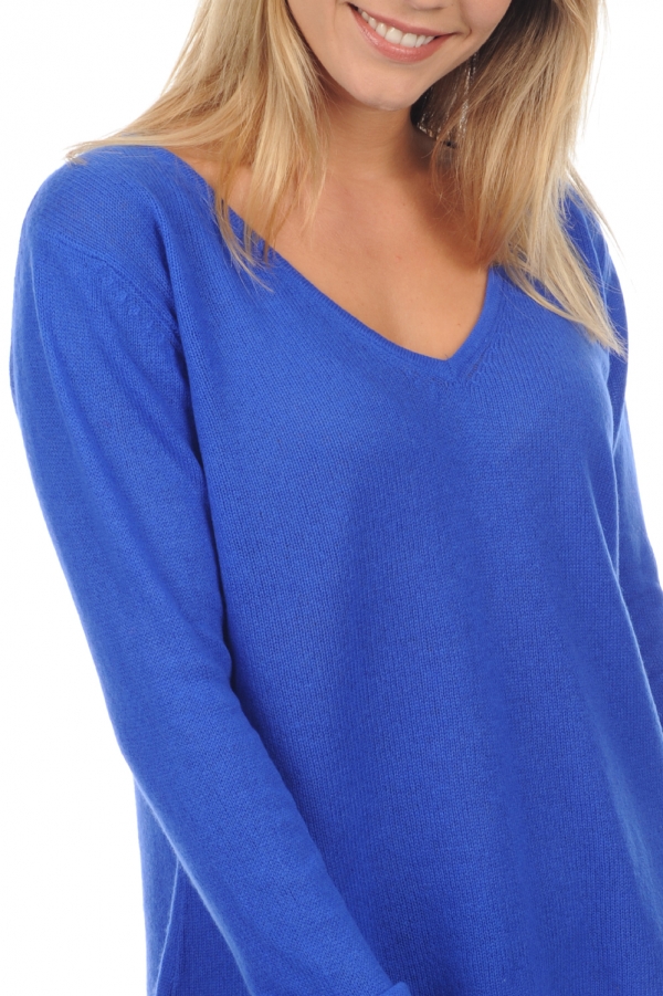 Cashmere ladies basic sweaters at low prices flavie lapis blue s