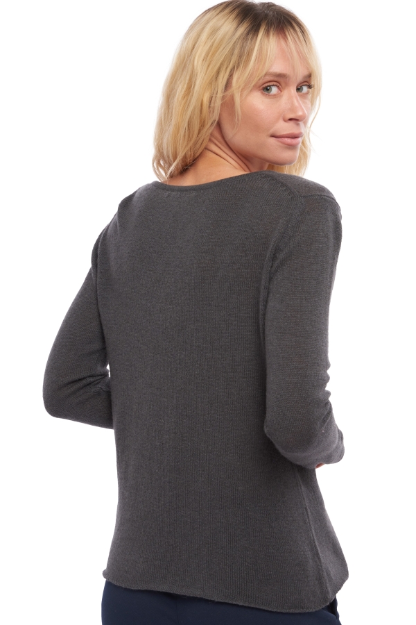 Cashmere ladies basic sweaters at low prices flavie matt charcoal xs