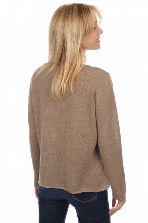 Cashmere ladies basic sweaters at low prices flavie natural brown l