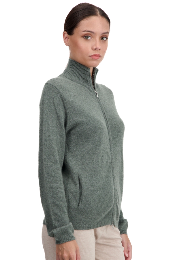 Cashmere ladies basic sweaters at low prices thames first military green s