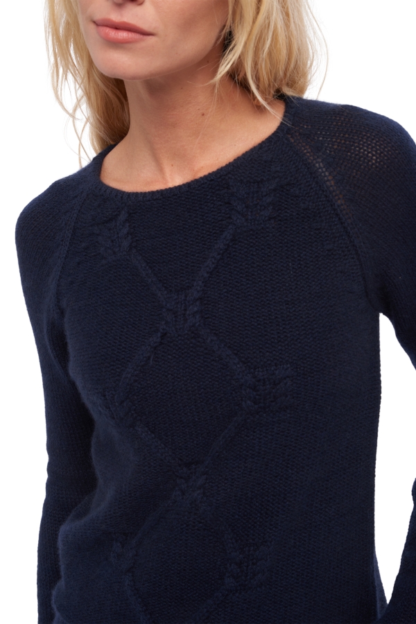 Cashmere ladies chunky sweater april dress blue 2xl