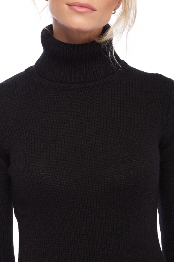 Cashmere ladies chunky sweater carla black l