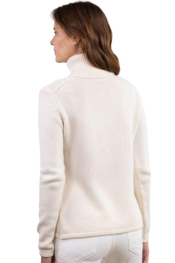 Cashmere ladies chunky sweater carla natural ecru s