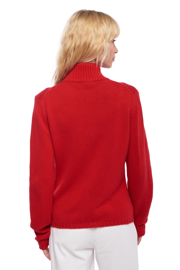 Cashmere ladies chunky sweater elodie blood red m