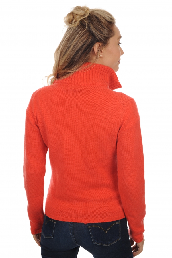 Cashmere ladies chunky sweater elodie coral 2xl