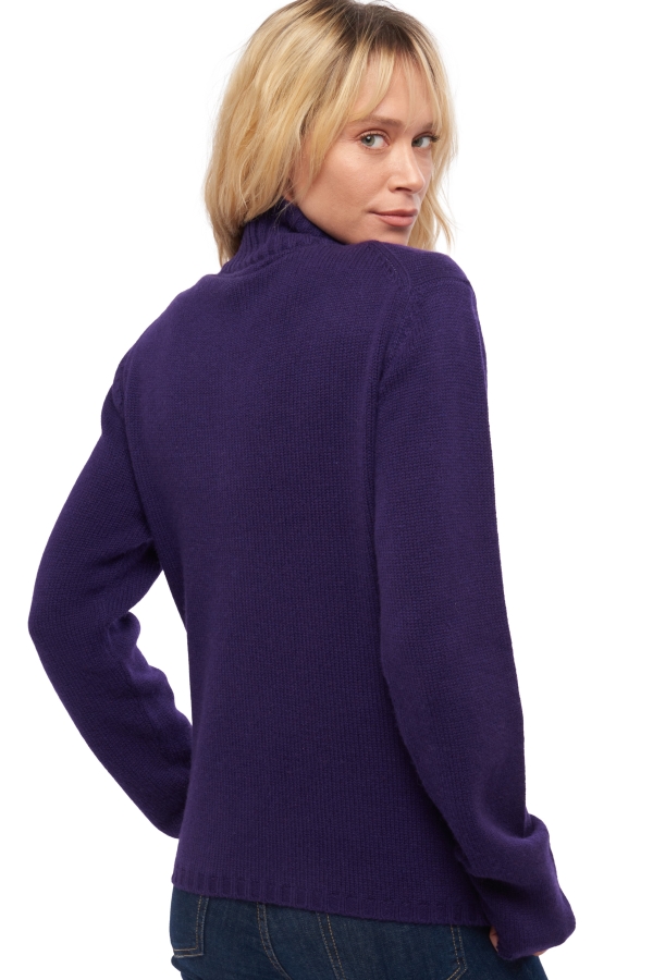 Cashmere ladies chunky sweater elodie deep purple xl