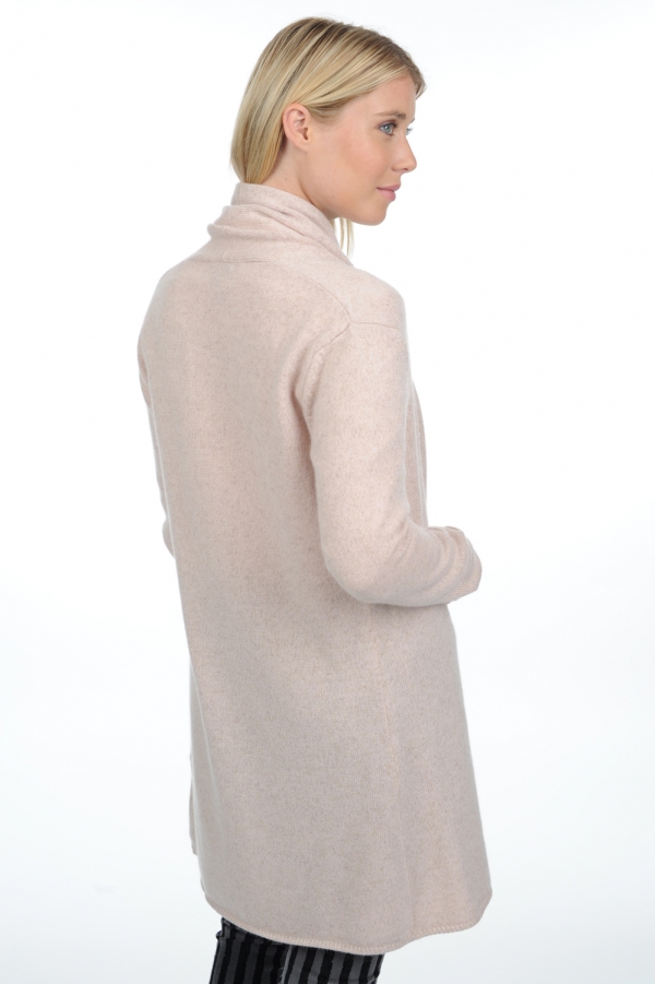 Cashmere ladies chunky sweater fauve pinkor m