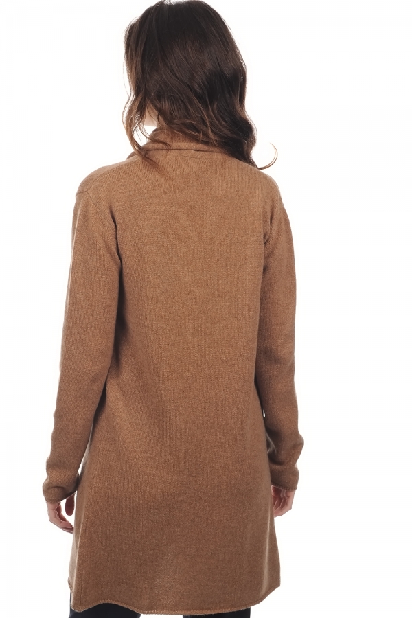 Cashmere ladies chunky sweater perla camel chine s