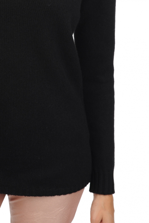 Cashmere ladies chunky sweater vanessa premium black 4xl