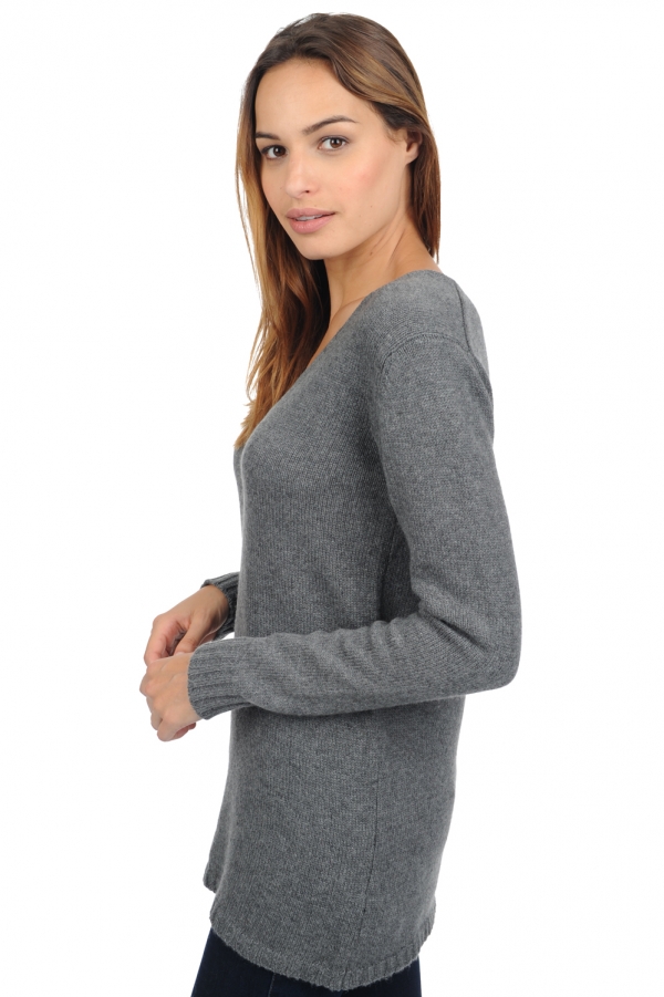 Cashmere ladies chunky sweater vanessa premium premium graphite 2xl