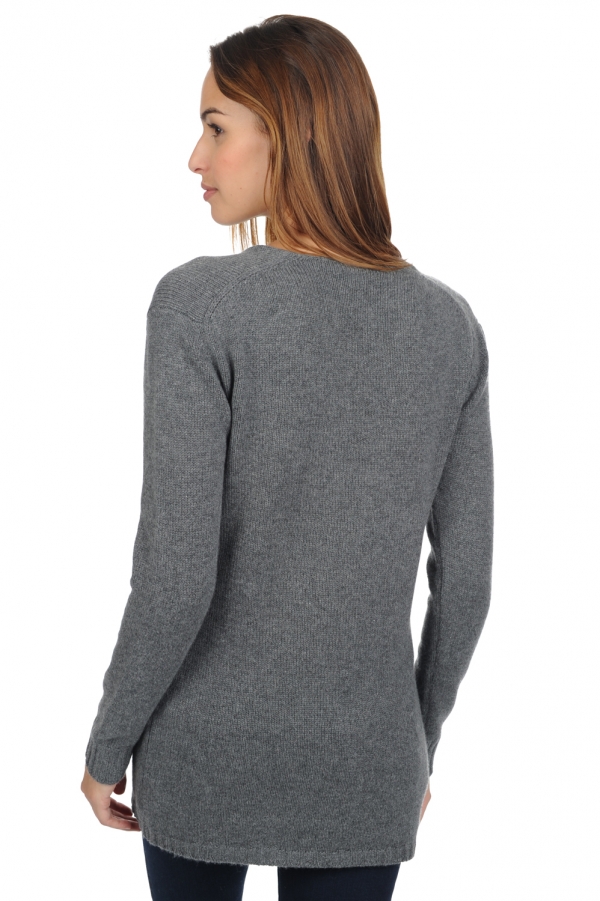 Cashmere ladies chunky sweater vanessa premium premium graphite 4xl