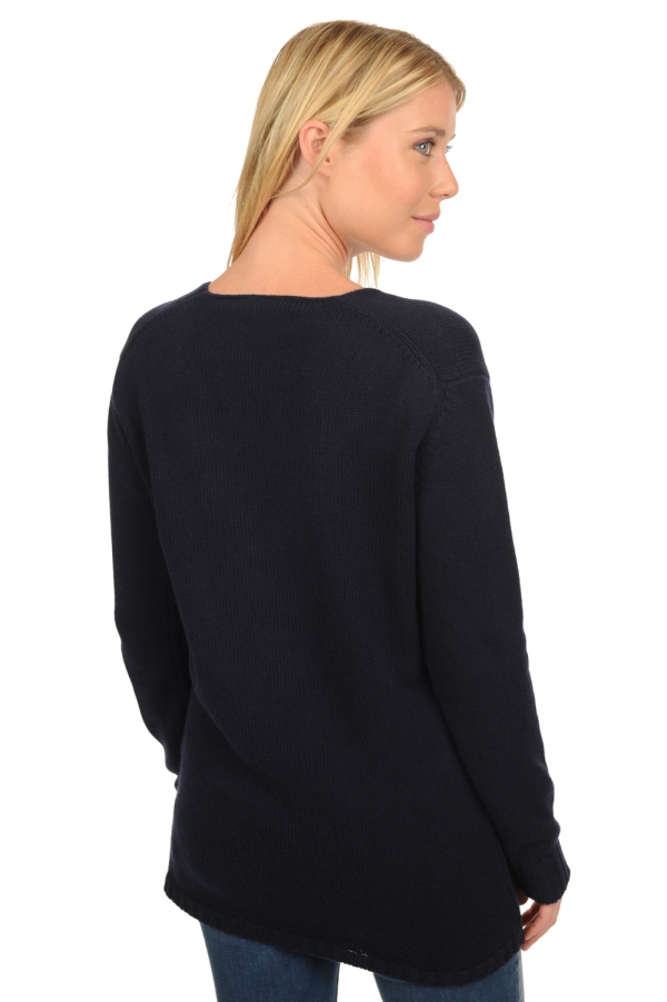 Cashmere ladies chunky sweater vanessa premium premium navy 4xl