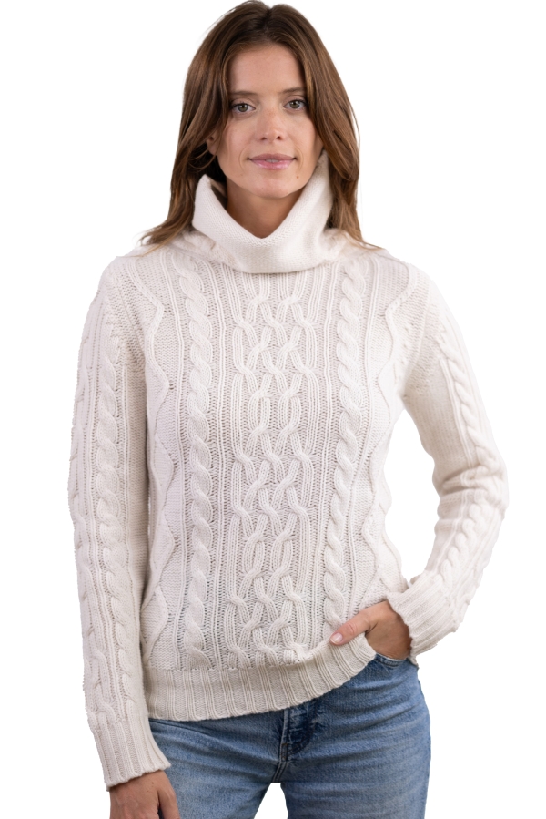 Cashmere ladies chunky sweater wynona off white 2xl