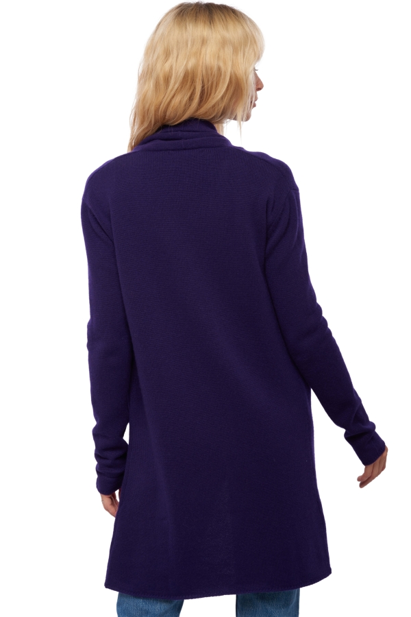 Cashmere ladies dresses coats perla deep purple xs