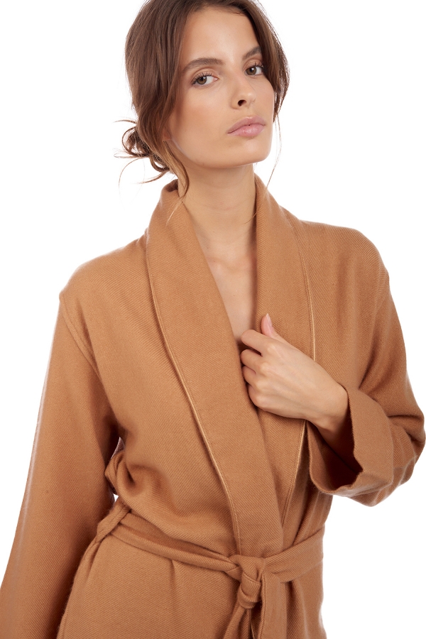 Cashmere ladies dressing gown mylady camel desert s3