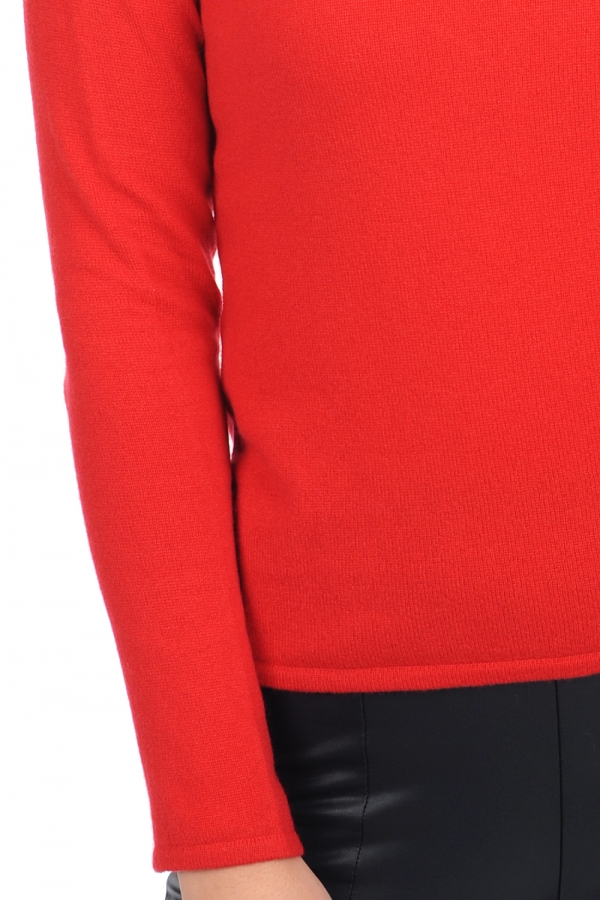 Cashmere ladies premium sweaters line premium tango red l