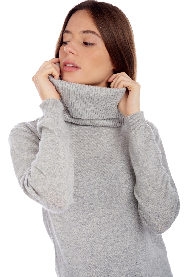 Cashmere ladies roll neck anapolis flanelle chine s