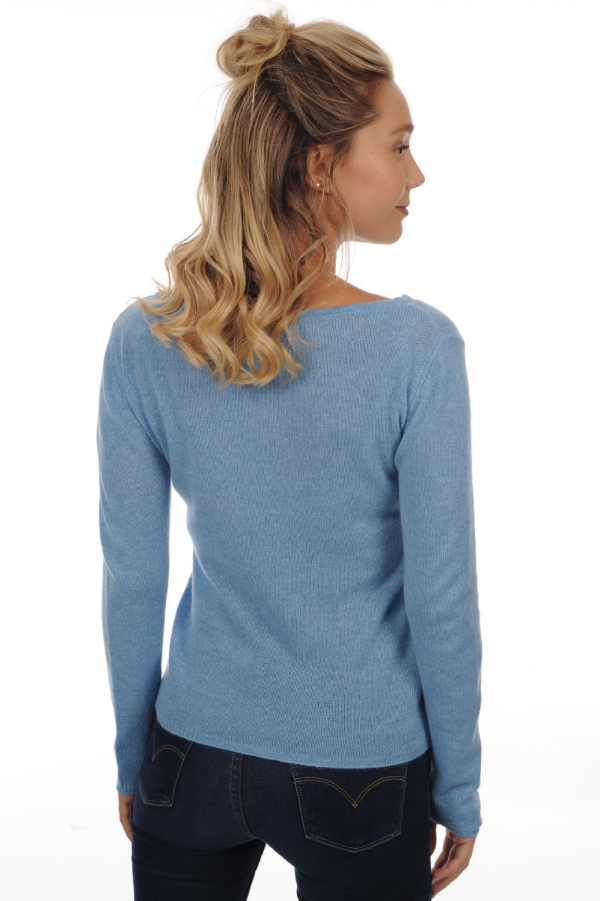 Cashmere ladies spring summer collection caleen azur blue chine s