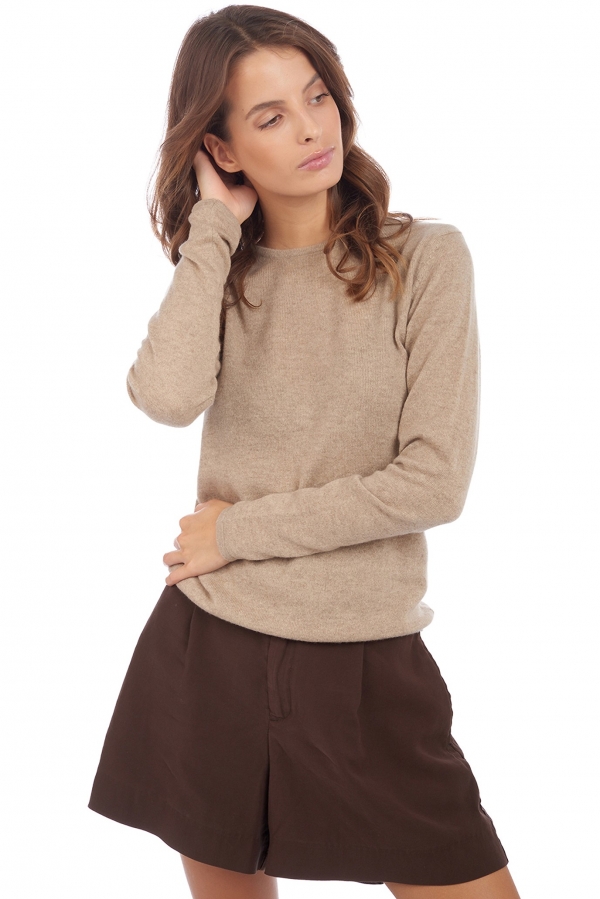 Cashmere ladies spring summer collection line natural brown l