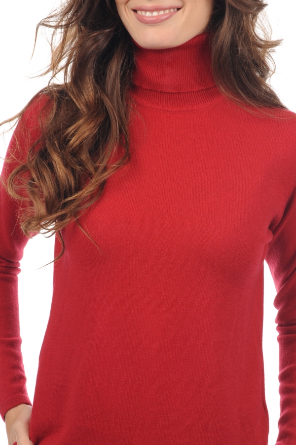 Cashmere ladies timeless classics jade blood red l