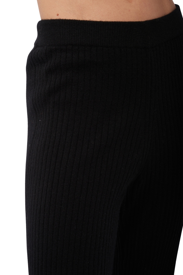 Cashmere ladies trousers leggings avignon black m