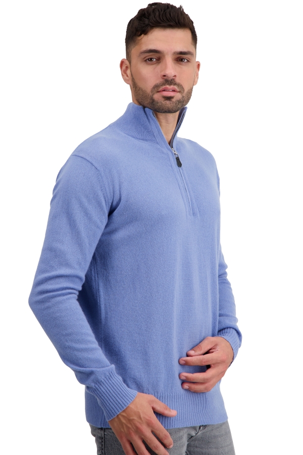 Cashmere men basic sweaters at low prices toulon first light blue l
