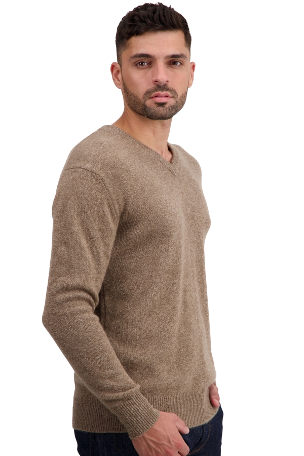 Cashmere men basic sweaters at low prices tour first tan marl 2xl