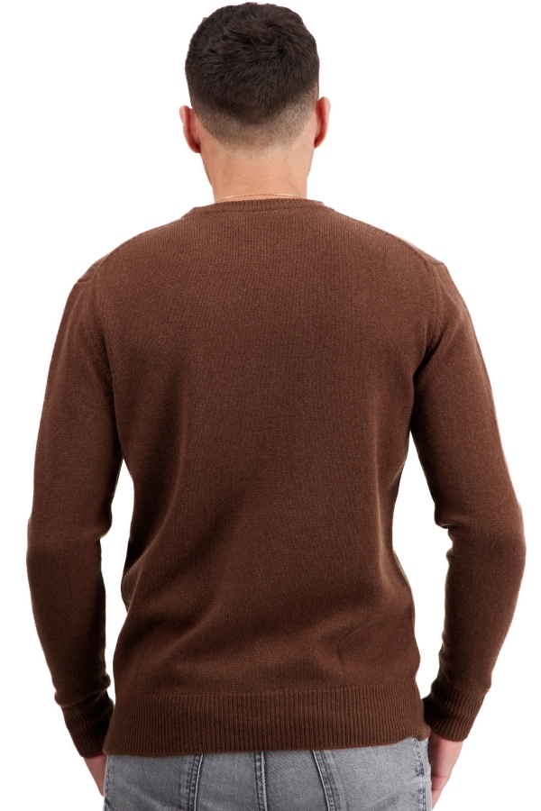 Cashmere men basic sweaters at low prices touraine first dark camel 2xl