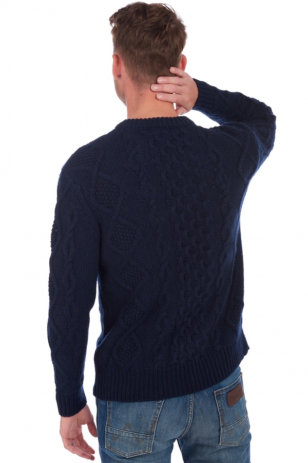 Cashmere men chunky sweater acharnes dress blue l