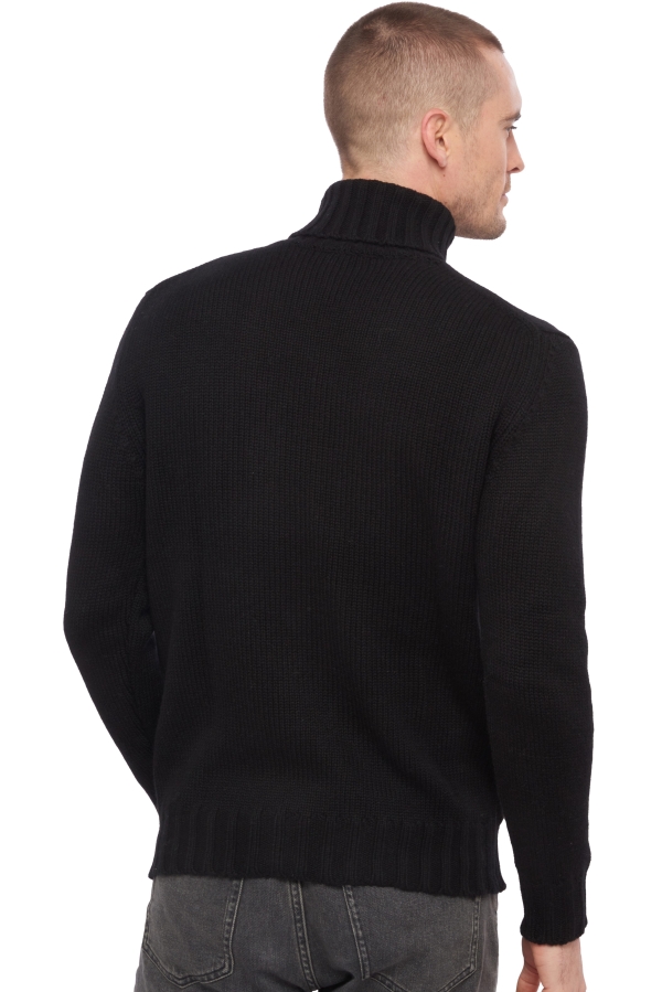Cashmere men chunky sweater achille black m