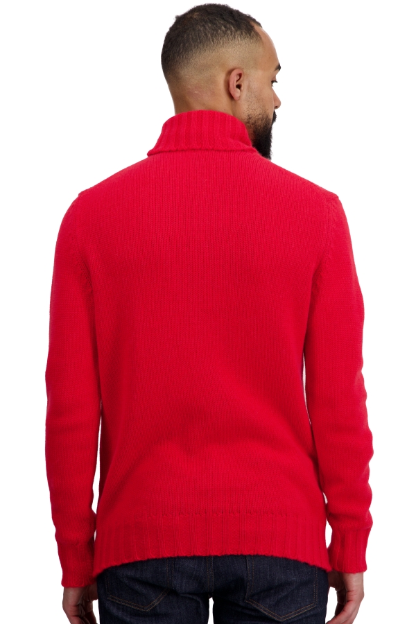 Cashmere men chunky sweater achille rouge 4xl