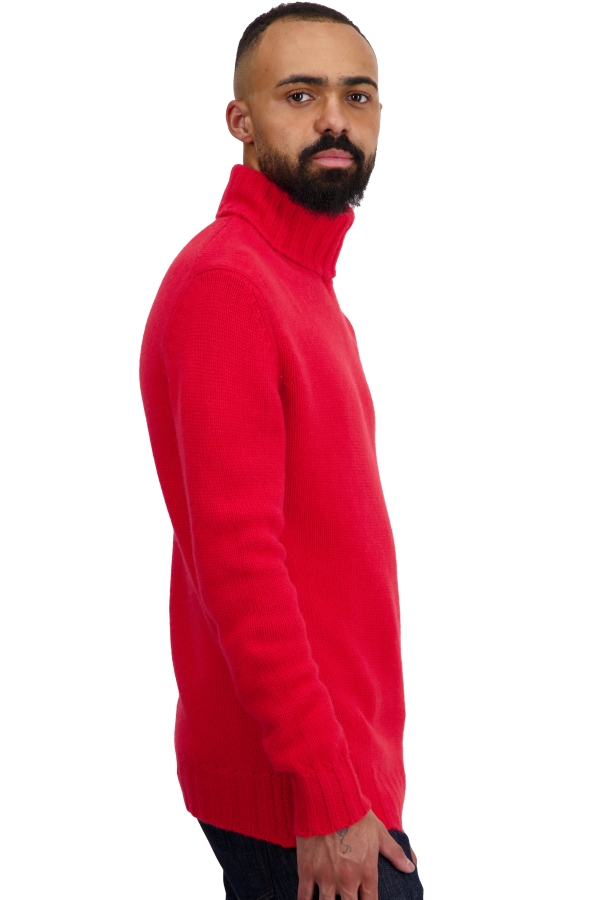 Cashmere men chunky sweater achille rouge l