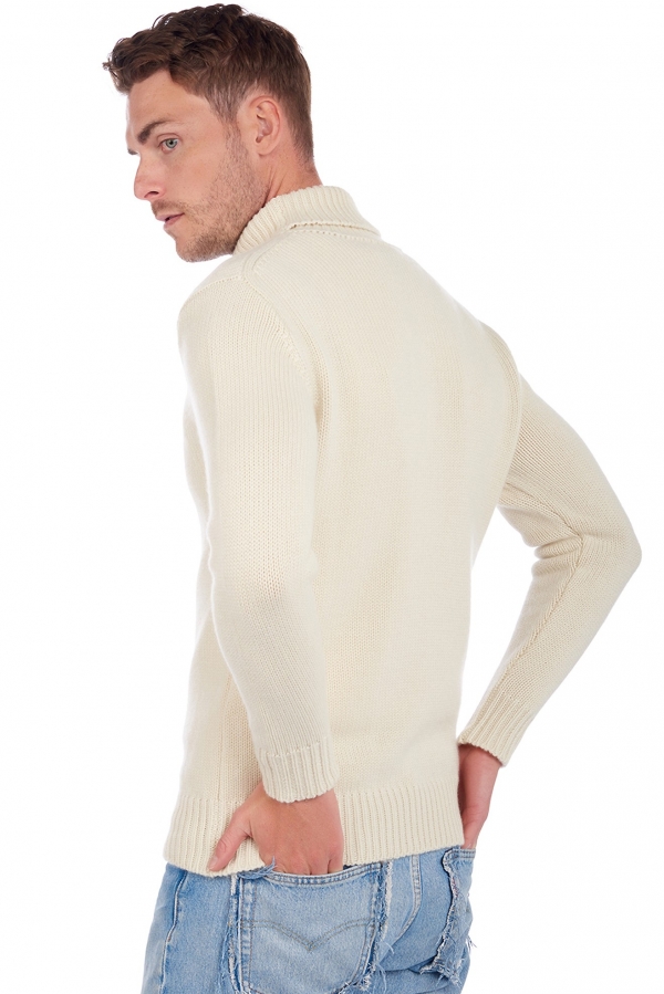 Cashmere men chunky sweater artemi natural ecru 3xl
