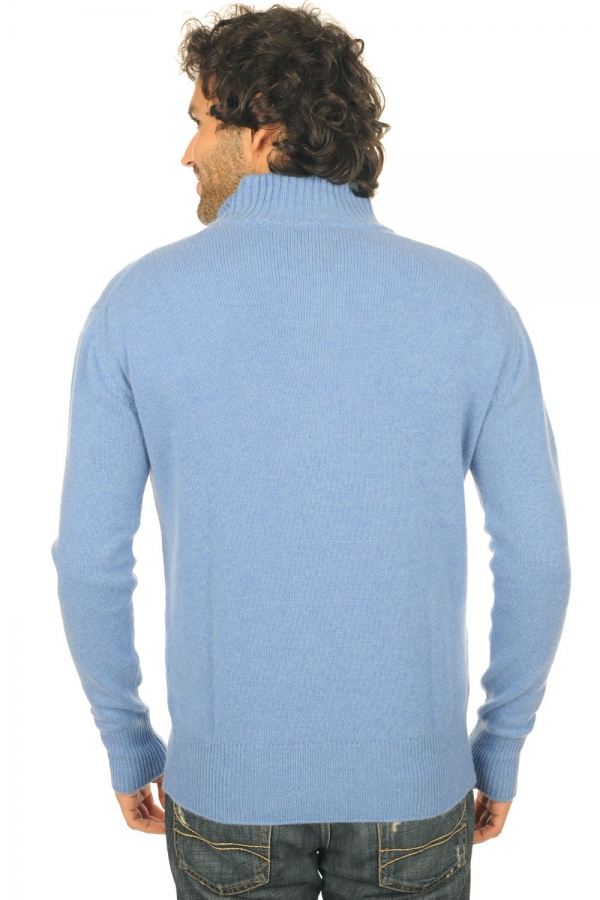 Cashmere men chunky sweater donovan blue chine 3xl