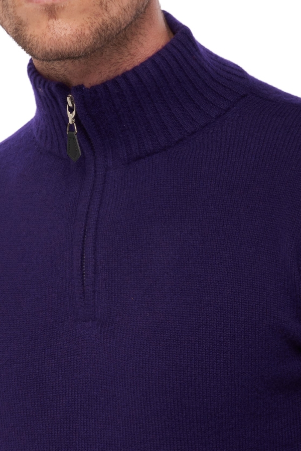 Cashmere men chunky sweater donovan deep purple s