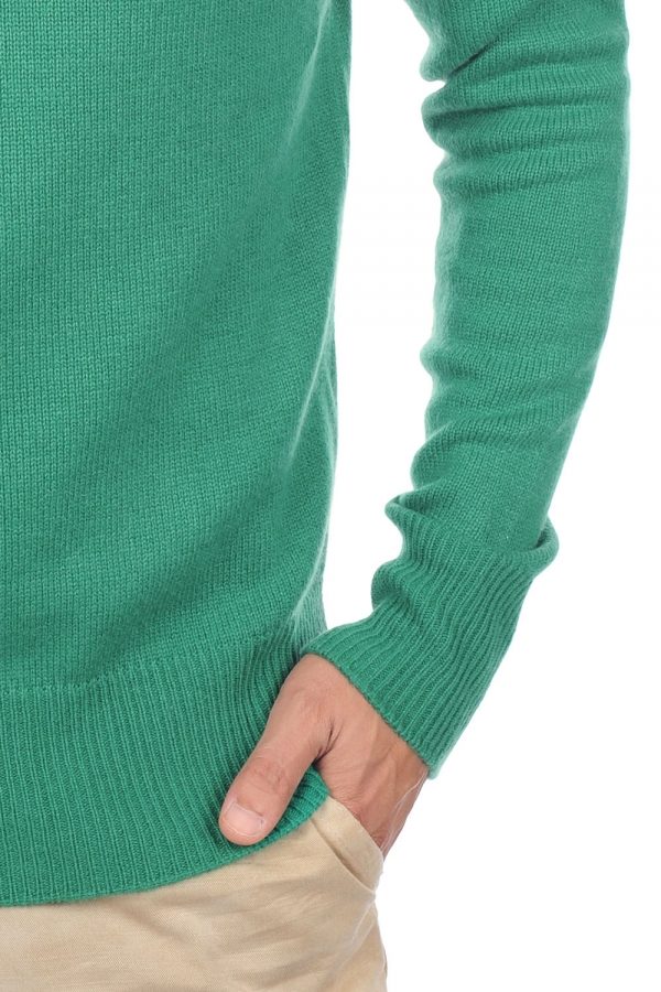 Cashmere men chunky sweater donovan evergreen 2xl