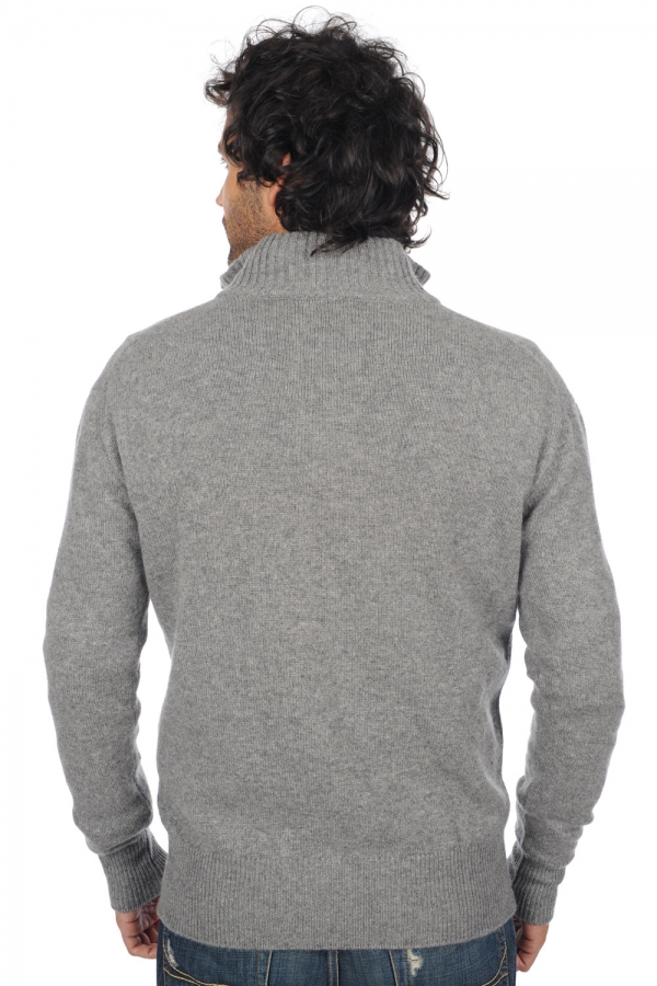 Cashmere men chunky sweater donovan grey marl l